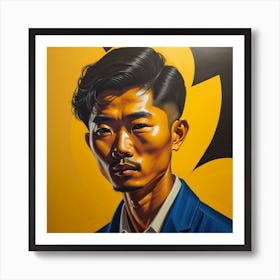 Enchanting Realism, Paint a captivating portrait of young, handsom asian man, that showcases the subject's unique personality and charm. Generated with AI, Art Style_V4 Creative, Negative Promt: no unpopular themes or styles, CFG Scale_15.0, Step Scale_50. Art Print