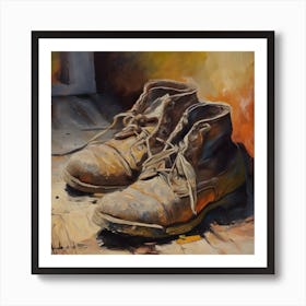 Well Worn Shoes Art Print