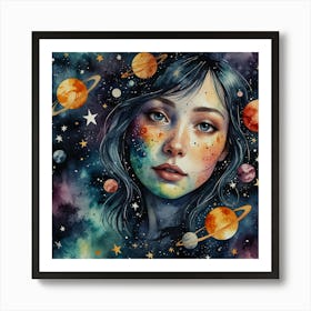 Galaxy Girl 7 Art Print