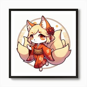 Kitsune Joy 6 Art Print