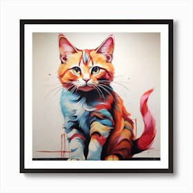 Cat Painting Art Print