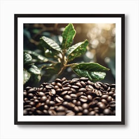 Coffee Beans In A Forest Art Print