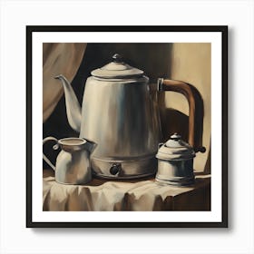 Still Life With Tea Kettle Art Print