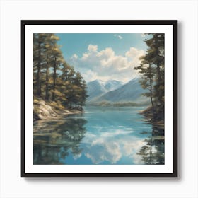 Lake In The Mountains 1 Art Print