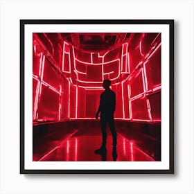 Man In A Red Room 2 Art Print