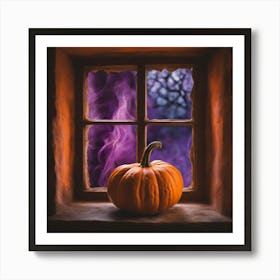 Spooky Halloween Pumpkin Art Print