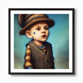 Little Boy In A Hat Art Print