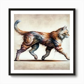 Powerful Cat Art Print