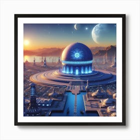 Futuristic City 5 Art Print