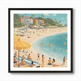 Santa Cruz Beach Art Print