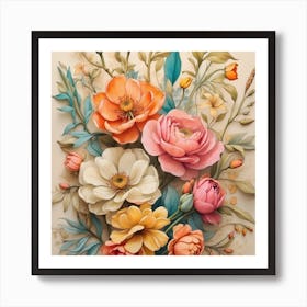 Paper Flowers Art Print