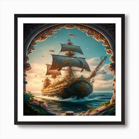 Pirate Ship Art Print