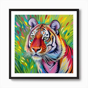 Rainbow Tiger 2 Art Print