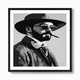 Man Smoking A Cigarette Art Print