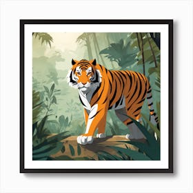 Tiger In The Jungle 19 Art Print