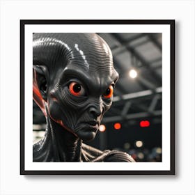 Alien With Grey 1 Art Print