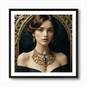 Victorian Woman With Necklace Art Print