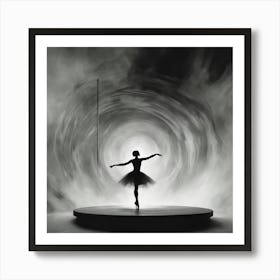 Ballerina In A Tunnel Art Print