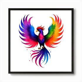 Rainbow Phoenix 3 Art Print