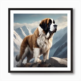 St Bernard 59 Art Print