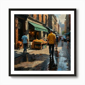 Nyc Street Scene Art Print