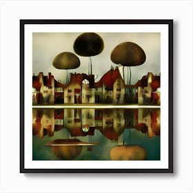 'Houses In The Water' Art Print