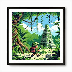 8-bit jungle exploration 1 Art Print