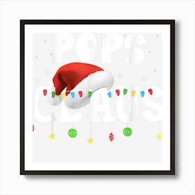 Pops Claus Santa Hat Matching Christmas Family Group Art Print