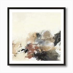 Earthy Tones Square Abstract 2 Art Print