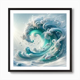 Azure Wave Art Print