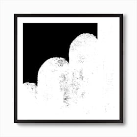 Abstract Black And White Grunge Painting vol. 5 Art Print