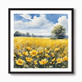 Yellow Flowers 14 Art Print