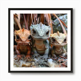 Baby Dragon Trio Art Print