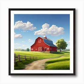 Big Red Barn 3 Art Print