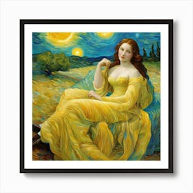 Starry Night gyy Art Print