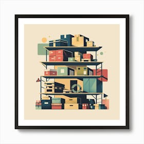 Stack Of Boxes Art Print