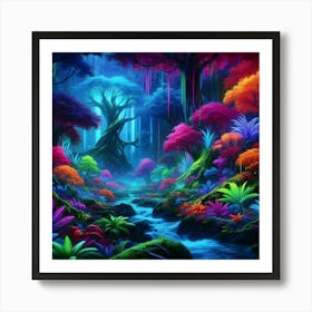 Psychedelic Forest Affiche