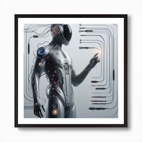 Futuristic Robot 60 Art Print