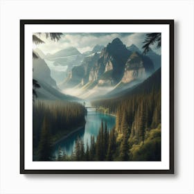 Sunrise At The Mountains Art Print