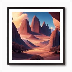 Desert Landscape Art Print