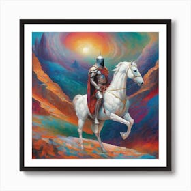 Knight On Horseback 5 Art Print