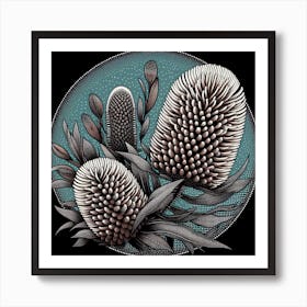 Australian Banksia Art Print