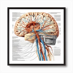 Nervous System Inside Brain (10) Art Print