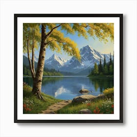 Mountain Lake 20 Art Print