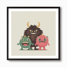 Monsters 1 Art Print