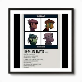 Demon Days – Gorillaz (2005) Art Print