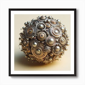 Gears Ball Art Print