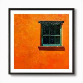 Window On An Orange Wall Art Print