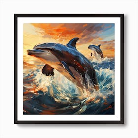 Dolphins Art Print