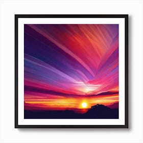 Sunset In The Sky 1 Art Print